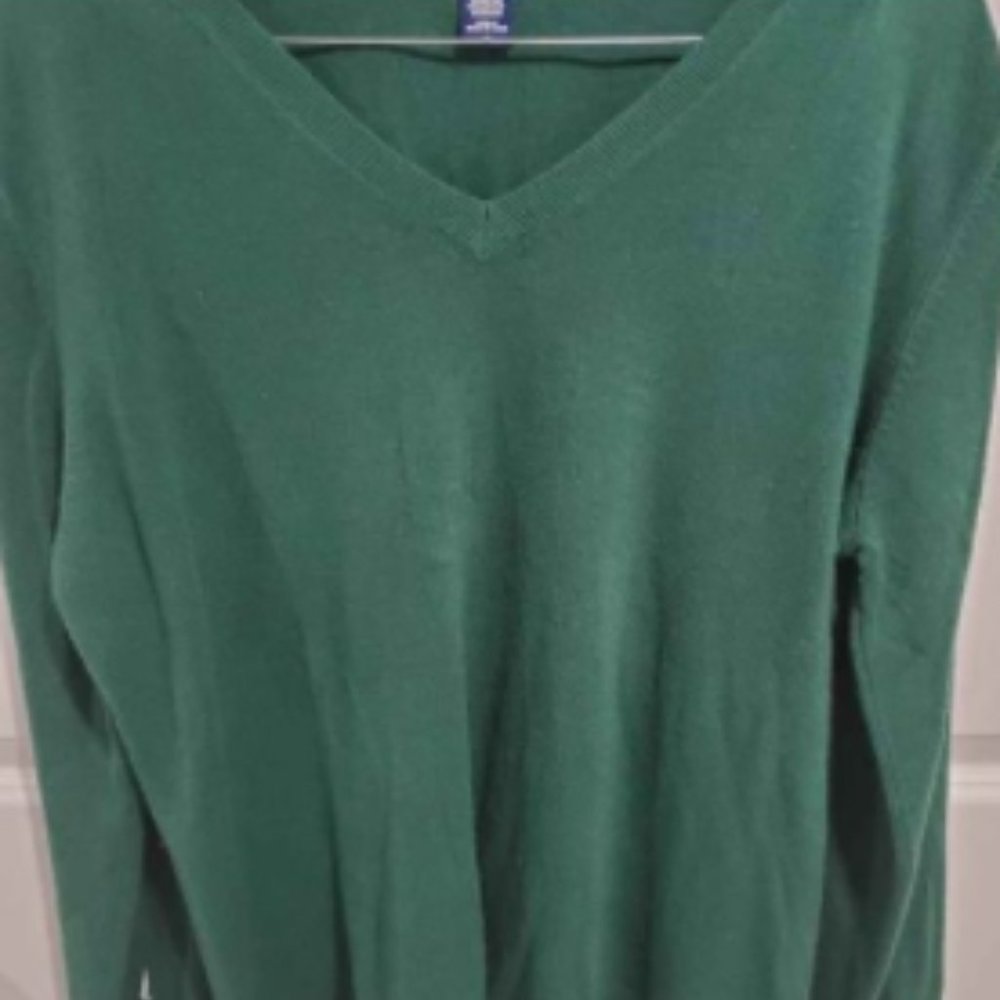 2XL Woman Plus Size Green Sweater